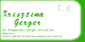 krisztina gerger business card